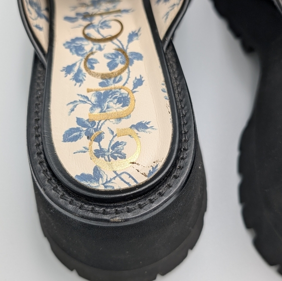 Gucci Cordovan Lux Horsebit Chunky Slide Shoes 39 / US 9 - Picture 9 of 12